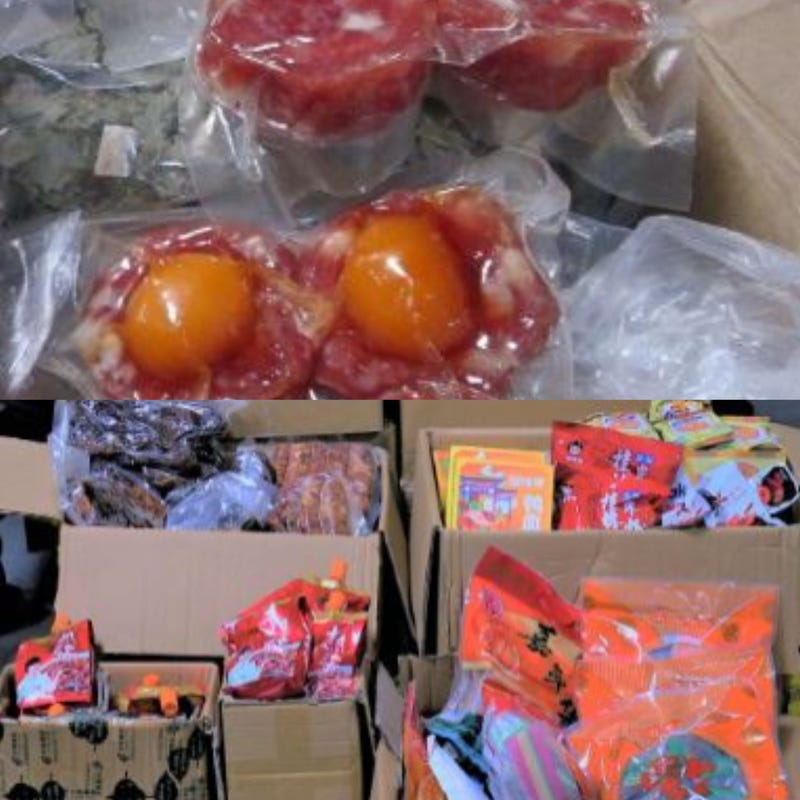 Animal products intercepted by CBP Agriculture Specialists at the Los Angeles/Long Beach port.