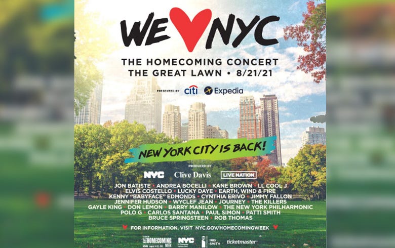 We Love NYC concert poster