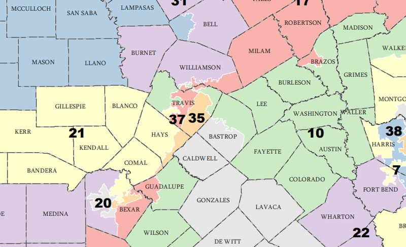 Texas Congressional Map first draft