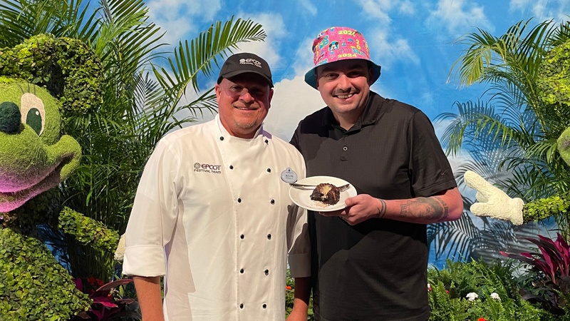 Coop chats with Kevin Downing, Chef at EPCOT's Flower and Garden Festival at Walt Disney World