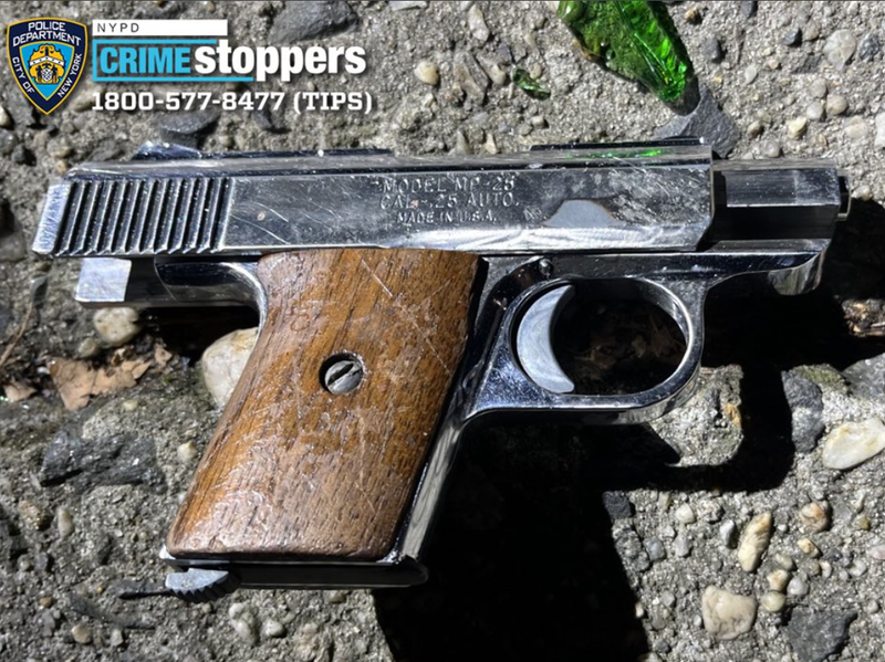 A firearm recovered from the scene of an officer-involved shooting in Canarsie, Brooklyn on Jan. 10, 2025.