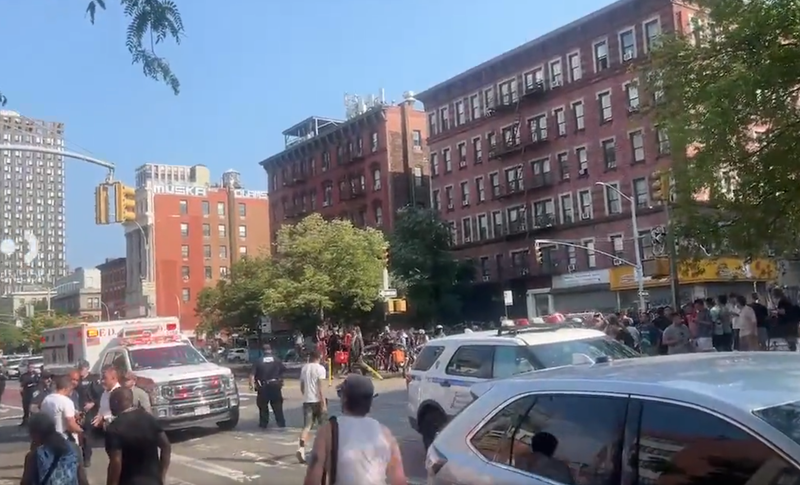 Citizen App footage shows first responders near Canal Street in the Lower East Side on Thursday afternoon.