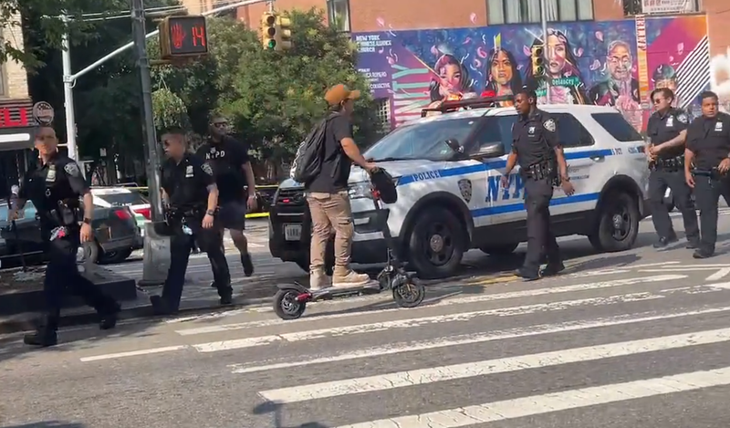 Citizen App footage shows first responders near Canal Street in the Lower East Side on Thursday afternoon.