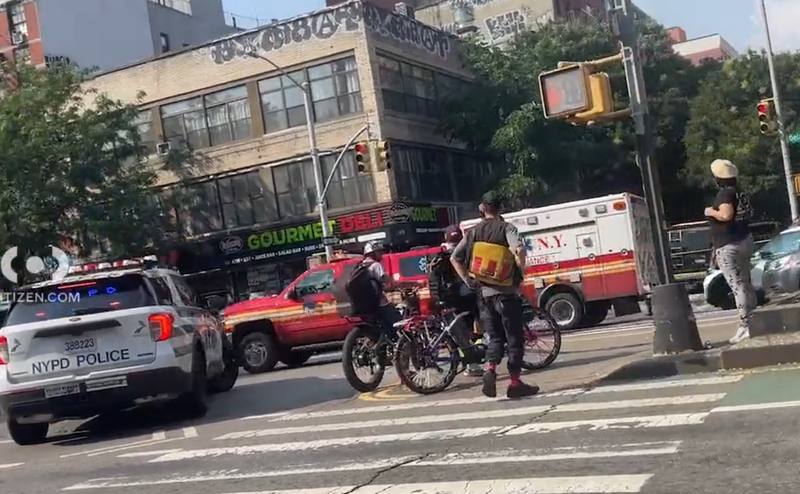 Citizen App footage shows first responders near Canal Street in the Lower East Side on Thursday afternoon.