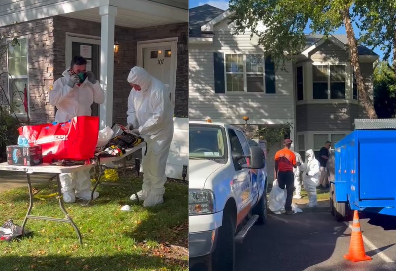 A man and dogs--living and dead--were found under "extreme" hoarding conditions in Central Islip