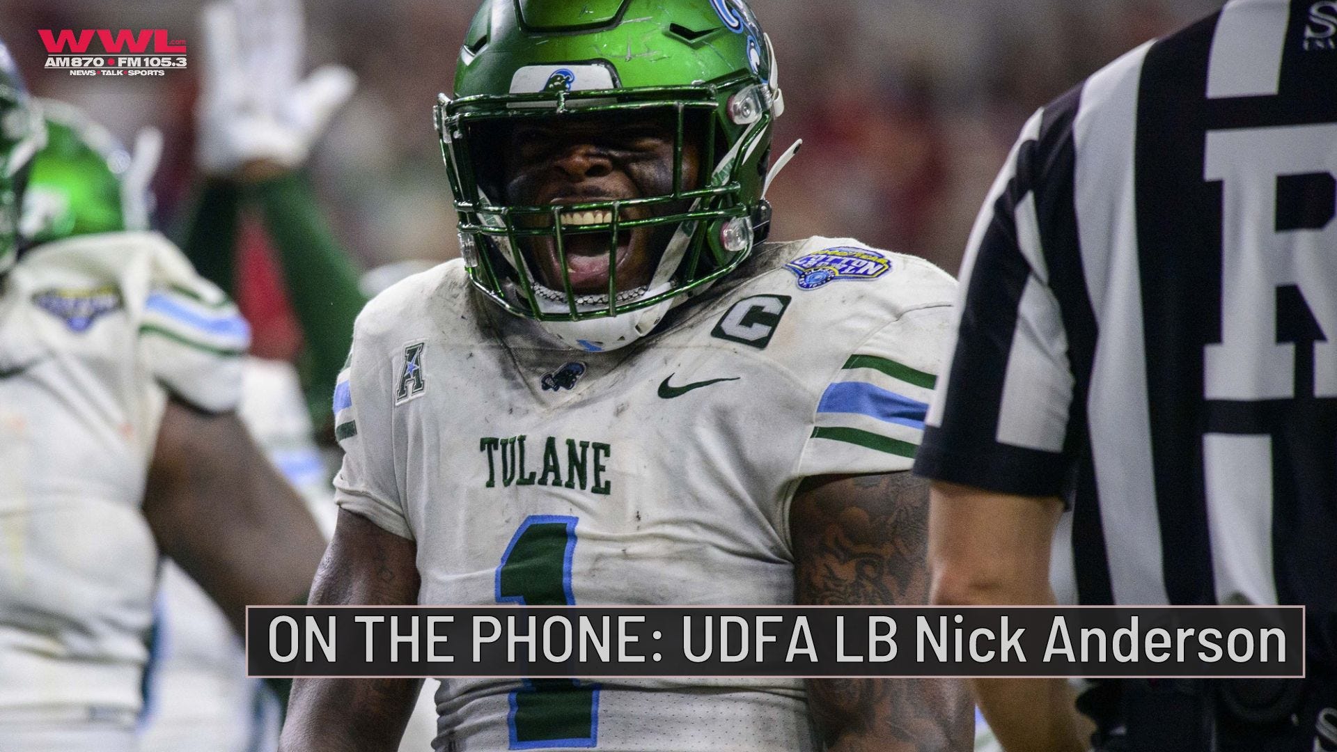 UDFA Nick Anderson on WWL: Saints always felt 'like home' for former Tulane star