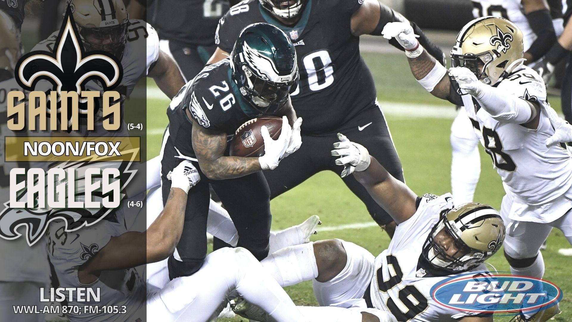 Join Saints vs Eagles pregame live chat, with Deuce McAllister's ingredients to victory