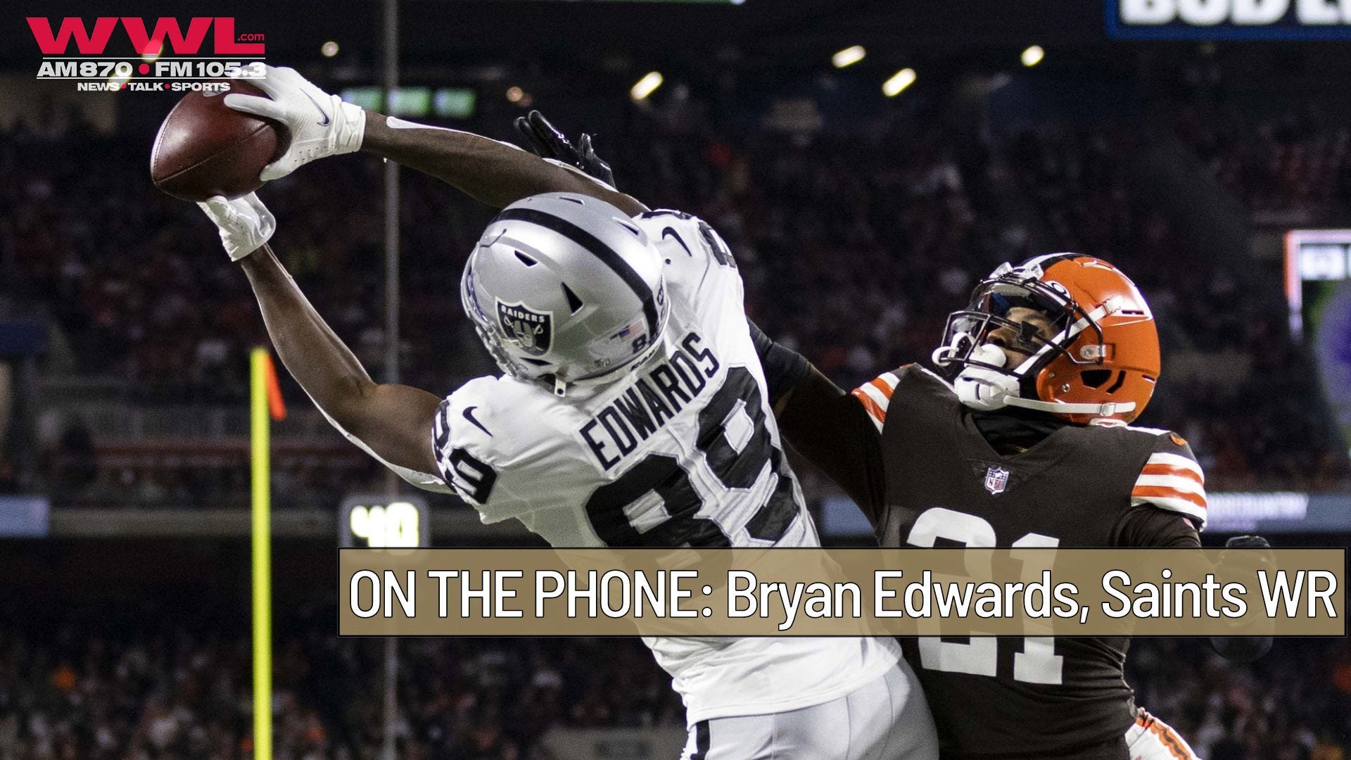 Listen: New Saints WR Bryan Edwards prides himself on contested catches