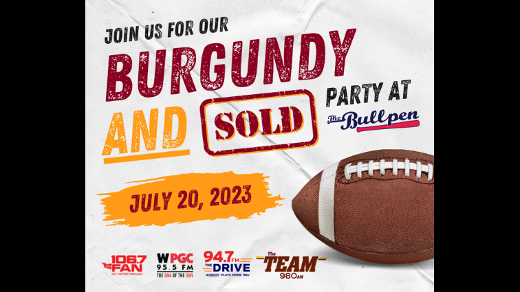 Join us for the Burgundy and SOLD Party at the Bullpen in D.C.