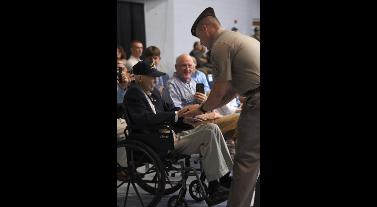 Earle Tyler, a 100-year-old Navy World War II veteran