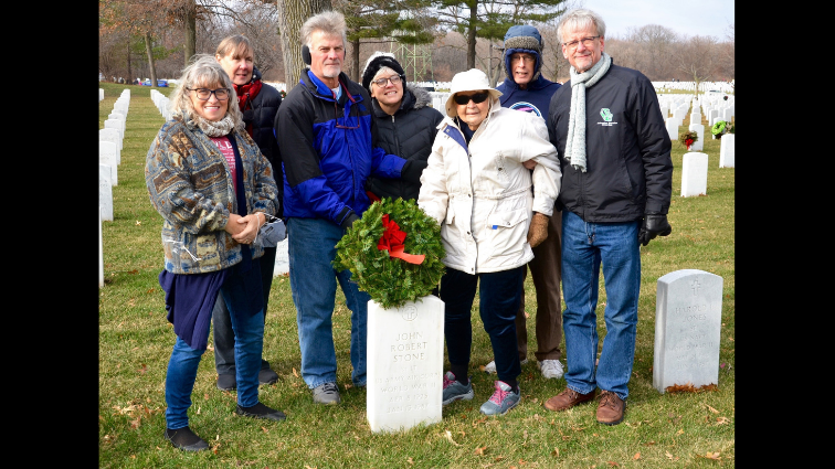 WWII widow marks husband’s grave at Wreaths Across America event