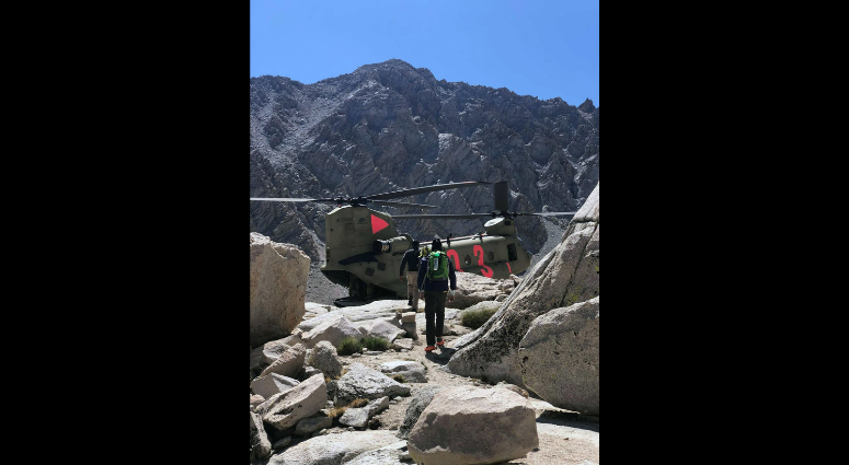 Chinook crew rescues 3 hikers from Mt. Whitney