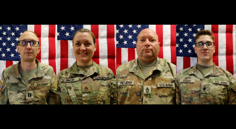 Capt. Cody Khork, 35, of Winter Haven, Florida; Sgt. 1st Class Noah Tietjens, 42, of Bellevue, Nebraska; Sgt. 1st Class Nicole Amor, 39, of White Bear Lake, Minnesota; and Sgt. Declan Coady, 20, of West Des Moines, lowa, killed on March 1 in Kuwait during war on Iran.