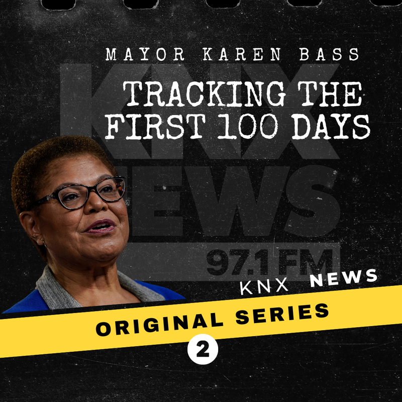 Each Friday during the first 100 days of the Bass administration KNX will present its latest Original Series— "Mayor Karen Bass - tracking The First 100 Days." Reporter Craig Fiegener is keeping tabs on what Mayor Bass is saying she'll do, and how she'll do it.