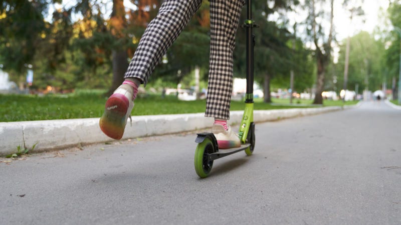 Child on a scooter