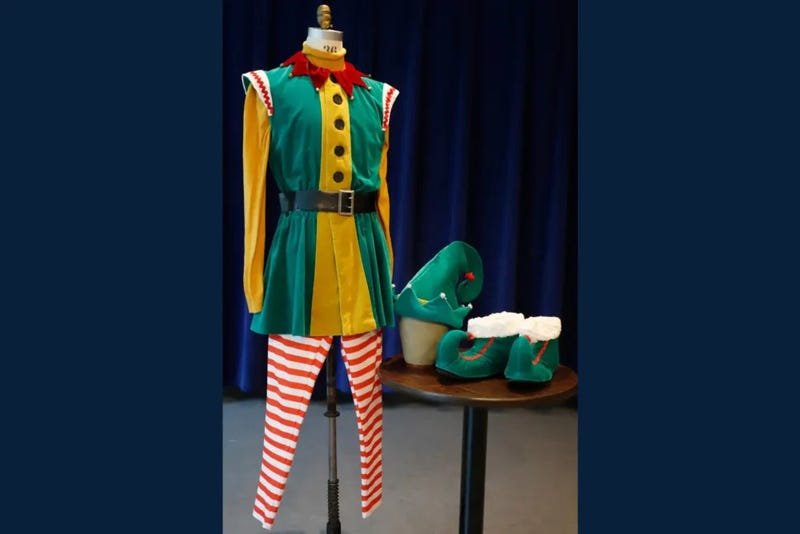 Elf costume from "The Santaland Diaries" (An elf costume from "The Santaland Diaries" (2018) is one of the items that will be featured at the Goodman Theatre's costume sale this weekend.2018).