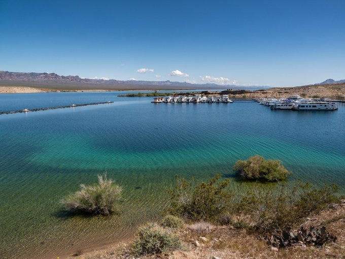 A view of Cottonwood Cove at the Lake Mead National Recreation Area