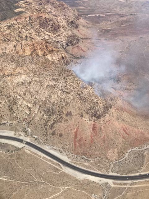 Overhead view of the Cottonwood Valley Fire on June 14th, 2021