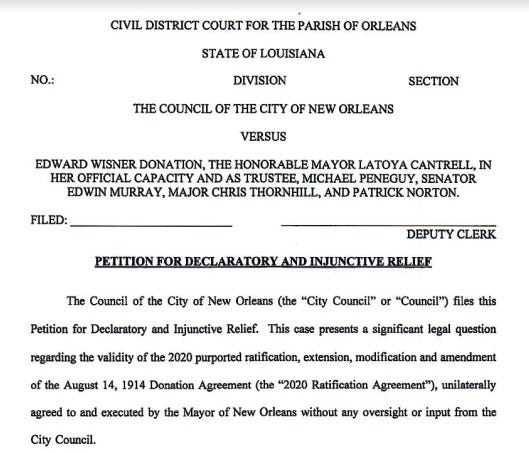 New Orleans City Council Lawsuit