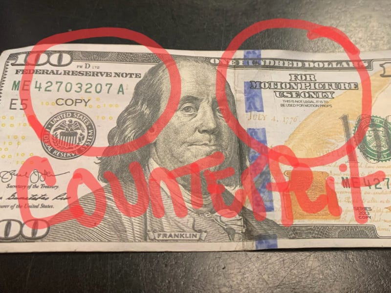 Counterfeit $100 bill