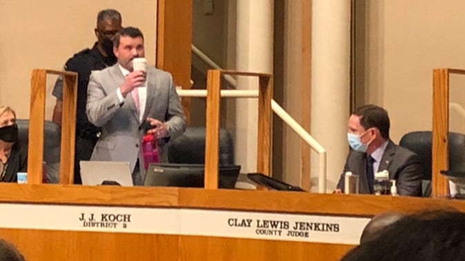 Dallas County judge Jenkins has Commissioner removed from meeting over mask mandate