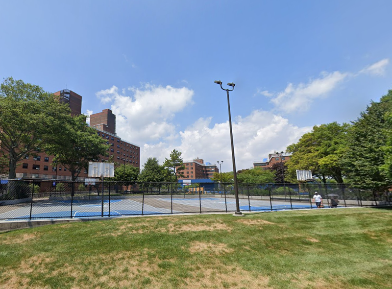 The two victims were shot on a basketball court shooting at NYCHA’s Ocean Bay Apartments complex in Edgemere