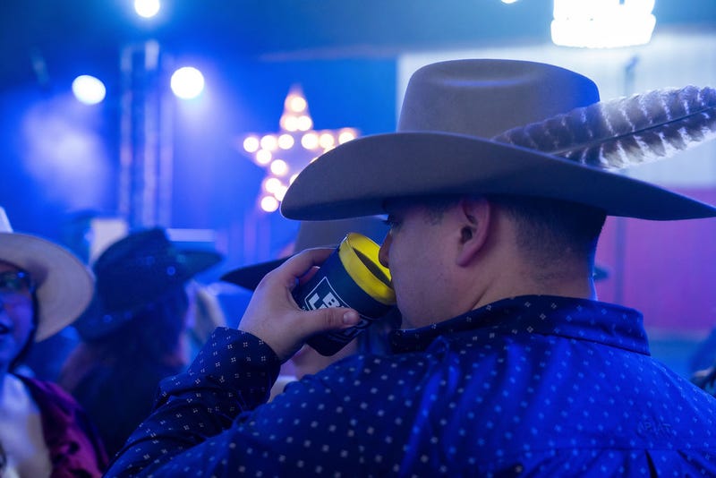 100.3 The Bull's Honky Tonk tent at the Houston Livestock Show And Rodeo's World Championship BBQ Competition