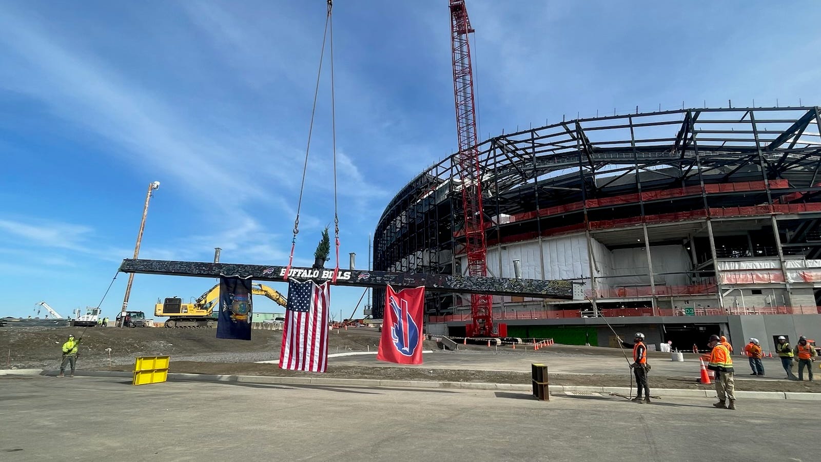 Topping out ceremony at new Highmark Stadium