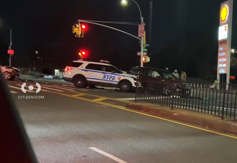Officers in a police cruiser crashed into two cars in Queens, injuring multiple people, the NYPD said