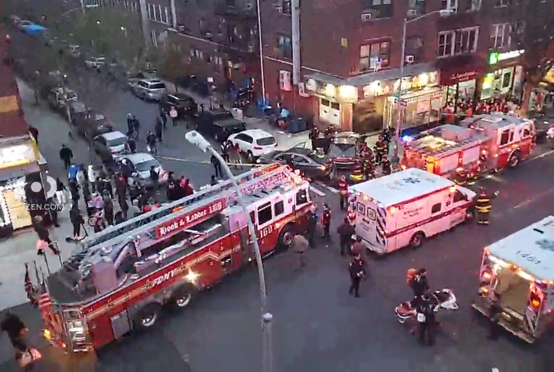 An out-of-control driver left a trail of destruction in Bensonhurst on Wednesday evening