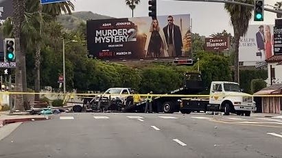 One dead, 2 injured in fiery West Hollywood crash