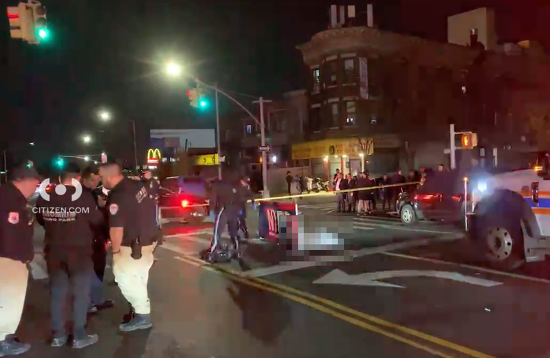 The victim was struck while attempting to cross 37th Street at Fort Hamilton Parkway