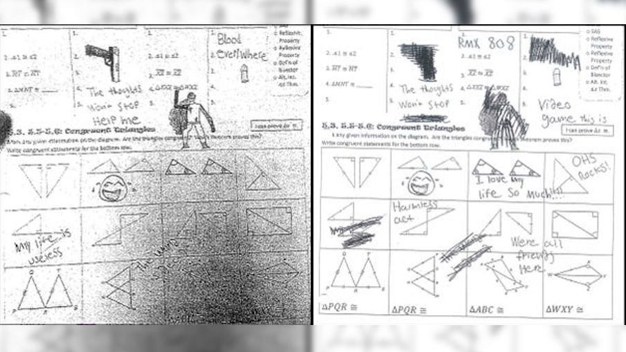 Drawings that raised alarm prior to Oxford High School shooting released by Prosector's Office