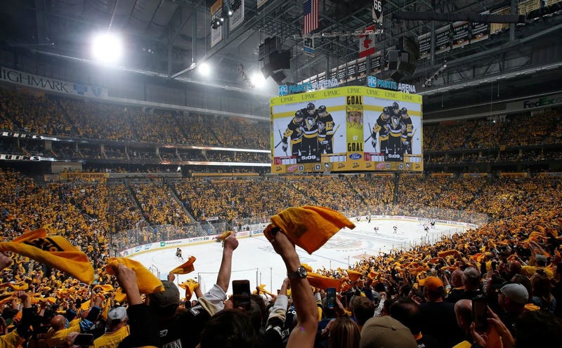 PPG Paints Arena concept photo of new score board