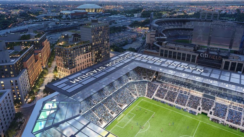 The NYCFC released new renderings of its Willets Point stadium project on Wednesday.