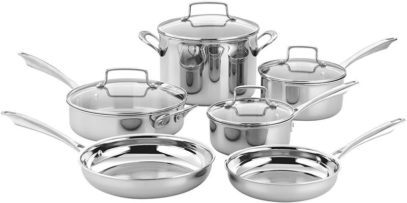 Cuisinart 10 Piece Stainless Steel Cookware Set 