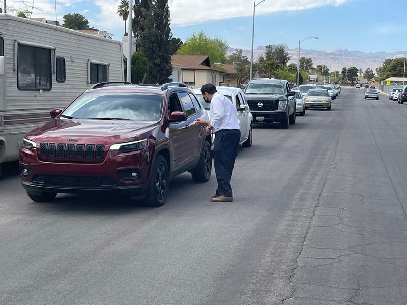 Clark County Commissioner Michael Naft hosts a 'curbside care' event