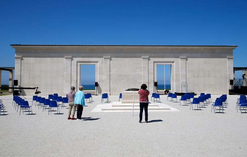  People visit the British Normandy Memorial on the eve of the official opening on June 05, 2021 in Ver-sur-Mer, France.