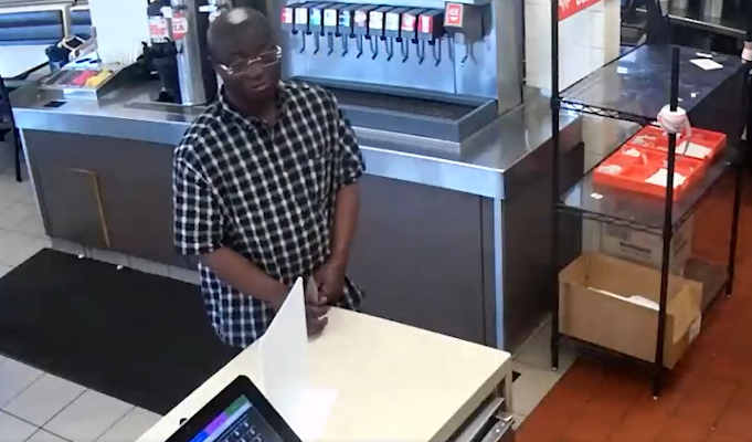 Fort Worth police are looking for a man who pulled a knife at a Whataburger on Friday.
