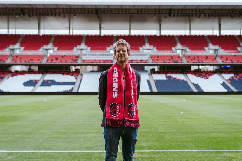 New St. Louis City S.C. President/CEO Diego Gigliani standing on the pitch at City Park