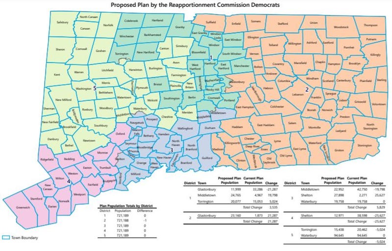 Democrats' redistricting plan, as presented to the State Supreme Court.
