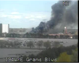 Detroit junkyard fire