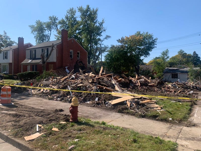 Detroit home leveled by gas explosion