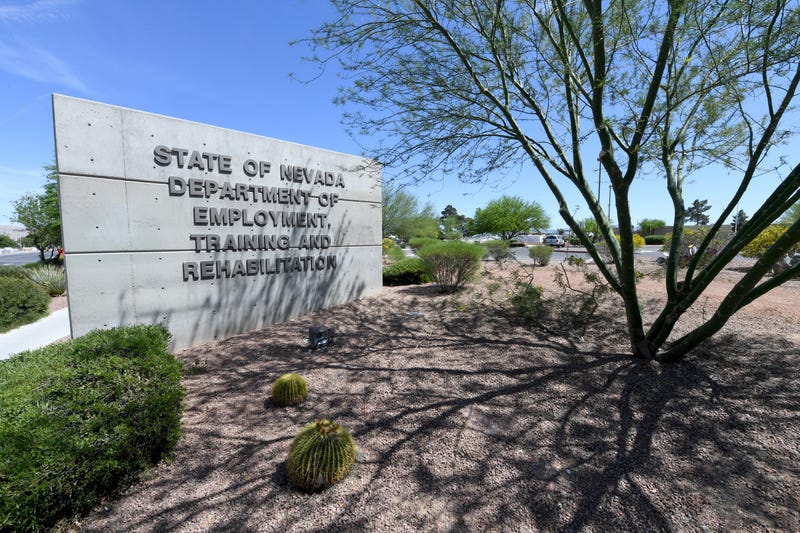 The sign outside the Las Vegas office of the Nevada Department of Employment, Training and Rehabilitation