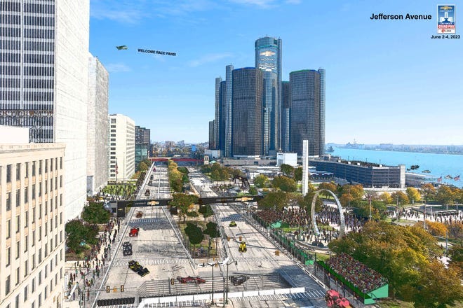 Rendering of 2023 Detroit Grand Prix