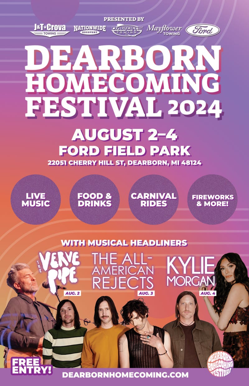 Dearborn Homecoming Festival August 2 - 4, 2024 Ford Field in Dearborn