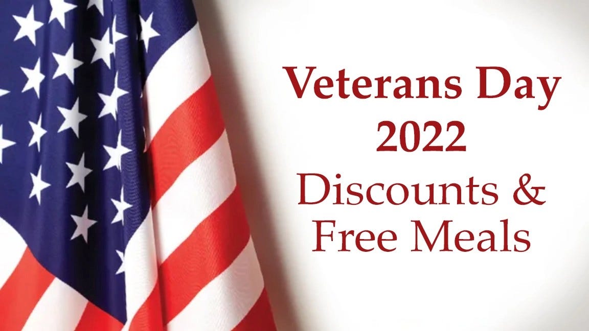 Veterans Day 2022 discounts