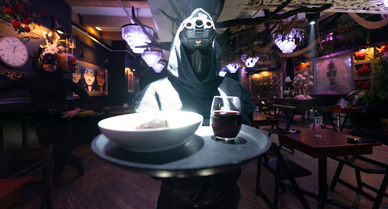 Haunted Dining in the Dark is an immersive experience that combines a gourmet three-course meal and a supernatural tale of horror all while in complete darkness.