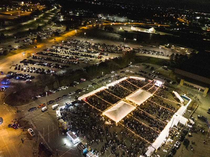 Ramadan Suhoor Festival aerial shot