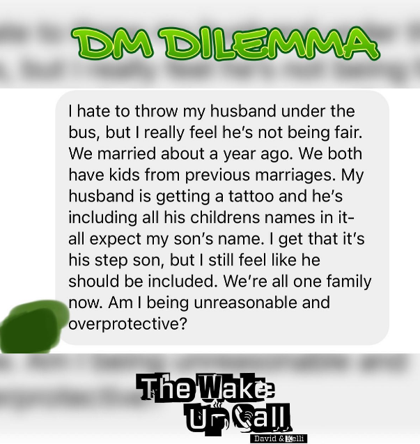 DM Dilemma: Should the step son be included in the tattoo?